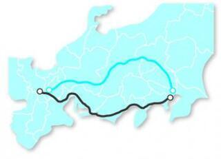 地図：中山道と東海道
