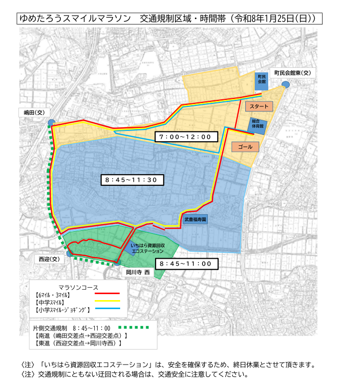 交通規制区域・時間帯