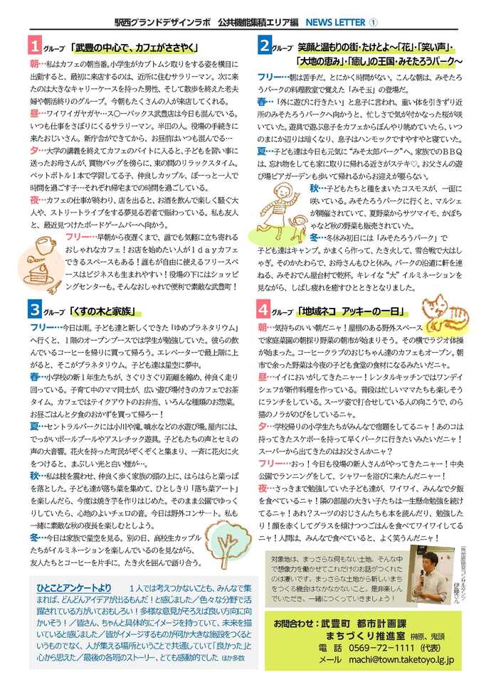 4グループで作成した物語を掲載