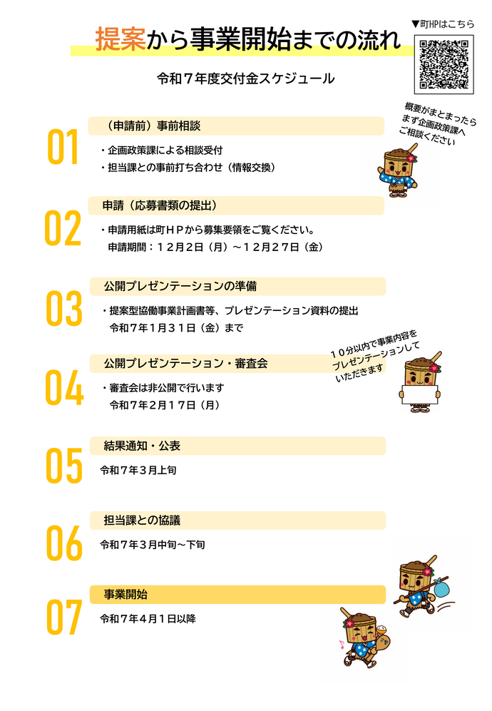 令和7年度提案型協働事業スケジュール