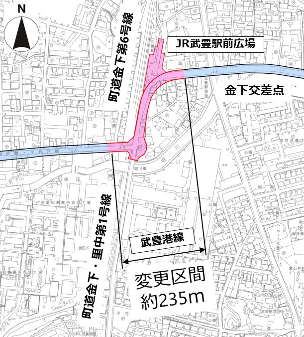 該当区域はJR武豊駅周辺です